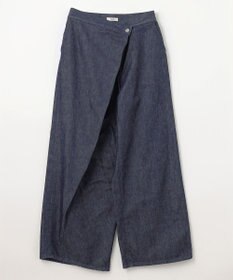 NAVE 【ReNave・セットアップ可/洗える】マーセライズデニム ラップワイドパンツ