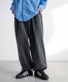 WEGO 【ウエストゴム】スーパーバギーデニムスラックス