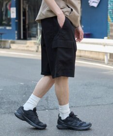 WEGO 【ウエストゴム】イージーバギーカーゴショーツ