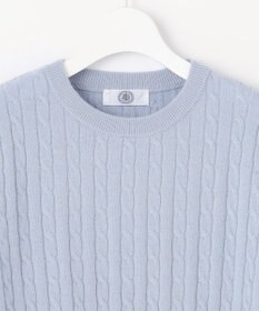 J.PRESS LADIES 【洗える】WOOL BLEND AIR ケーブル ニット