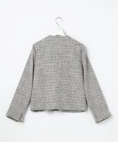 自由区 L 【17号サイズまで展開・カタログ掲載】ライトミックスツイード ジャケット