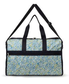 LeSportsac DELUXE LG WEEKENDER/タペストリーフラワーブルー