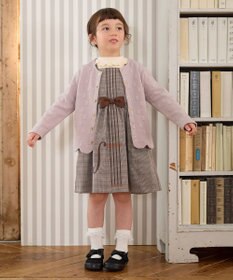 ANY KIDS リボン ジャガード カーディガン