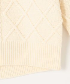 組曲 【WEB限定】パール釦ケーブル ニット