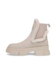 STEVE MADDEN TOWNSHIP 厚底サイドゴアムートンブーツ