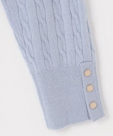 J.PRESS LADIES 【洗える】WOOL BLEND AIR ケーブル ニット