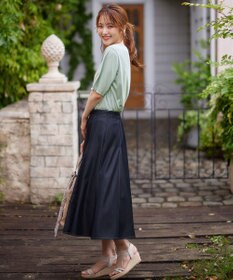 ANY SIS 【汗ジミ防止・UVケア】アーモンドスリーブ カットソー