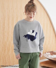 AMERICAN HOLIC Moomin フロッキープリント裏毛プルオーバー
