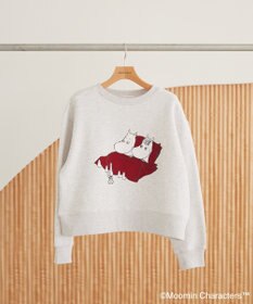 AMERICAN HOLIC Moomin フロッキープリント裏毛プルオーバー