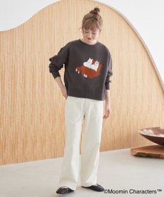 AMERICAN HOLIC Moomin フロッキープリント裏毛プルオーバー