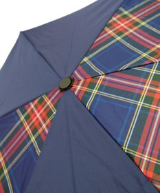 +RING 【簡単/便利】UNISEX 自動開閉式 折傘58cm NVY-CHK T1237