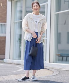 ANY 【汗ジミ防止加工】シルケットスムースフレンチスリーブ刺繍ロゴTシャツ