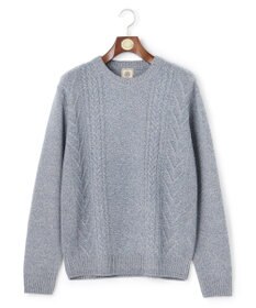 J.PRESS MEN ウール×カシミヤの上質素材【Cash Lamb's Wool】ケーブルクルーネック ニット_25年モデル