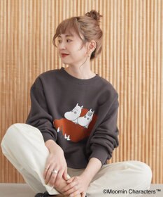 AMERICAN HOLIC Moomin フロッキープリント裏毛プルオーバー