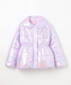 ANY KIDS パール調×フリースボア中綿コート