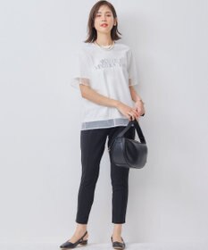 組曲 S 【WEB限定】チュールレイヤードロゴTシャツ