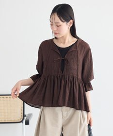 earth music&ecology アソートラッフルブラウス