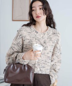 WEGO ミックスブークレ2WAYカーディガン