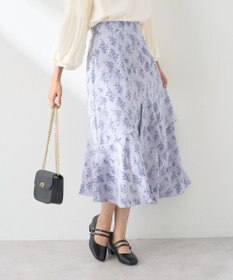 earth music&ecology フラワーアシメティアードスカート
