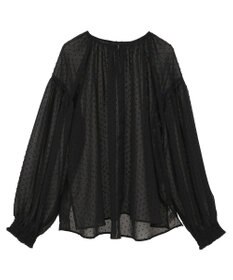 YECCA VECCA シアードットジャガードブラウス