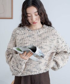 WEGO ミックスブークレ2WAYカーディガン