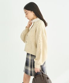 earth music&ecology ポップコーンケーブルカーディガン