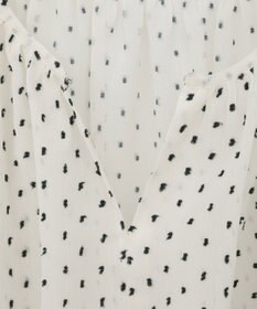 YECCA VECCA シアードットジャガードブラウス