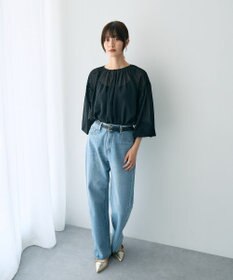 YECCA VECCA シアードットジャガードブラウス