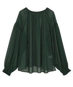 YECCA VECCA シアードットジャガードブラウス