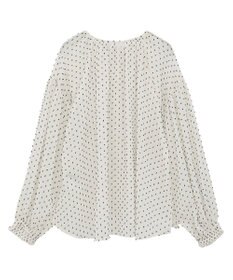 YECCA VECCA シアードットジャガードブラウス