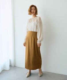 YECCA VECCA シアードットジャガードブラウス