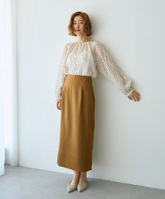 YECCA VECCA シアードットジャガードブラウス