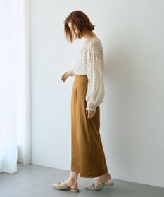 YECCA VECCA シアードットジャガードブラウス