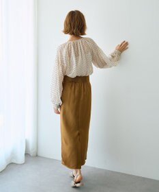 YECCA VECCA シアードットジャガードブラウス