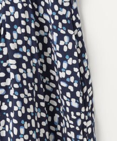 自由区 L 【カタログ掲載・セットアップ対応・洗える】ジオメトリックフラワードットプリント スカート