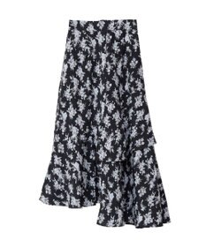 earth music&ecology フラワーアシメティアードスカート