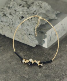 YECCA VECCA パールMIXパイプネックレス