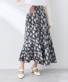 earth music&ecology フラワーアシメティアードスカート