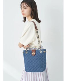 earth music&ecology デニムキルティングチェーンバッグ