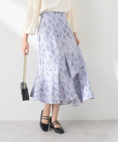 earth music&ecology フラワーアシメティアードスカート
