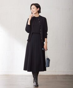 J.PRESS LADIES 【洗える】レーヨンエリートストレッチ クルーネック カーディガン