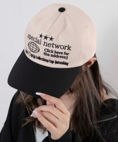 WEGO ロゴ刺繍バイカラーキャップ