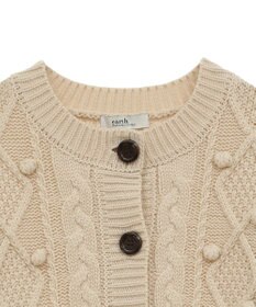 earth music&ecology ポップコーンケーブルカーディガン