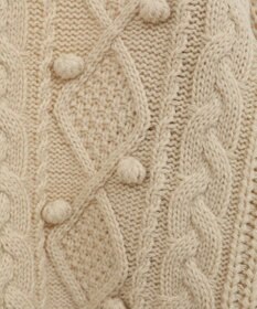 earth music&ecology ポップコーンケーブルカーディガン