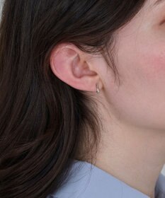 Phoebe 【金属アレルギー対応】【痛くないシリーズ】ツイストバービジューライトフィットイヤリング　シルバー