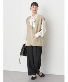 earth music&ecology パールボタンスポンディッシュベスト