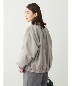 Green Parks スウェード調ギャザーブルゾン