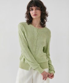 BEIGE， 【洗える】FENNEL / コットンスパンコールカーディガン