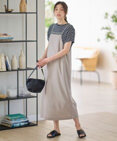 ANY L 【洗濯機可/セットアップ可/UVケア/速乾/イージーケア】サラサラテックリネンキャミソールワンピース