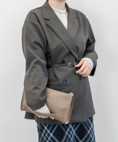 blancle シュリンクレザー クラッチショルダー